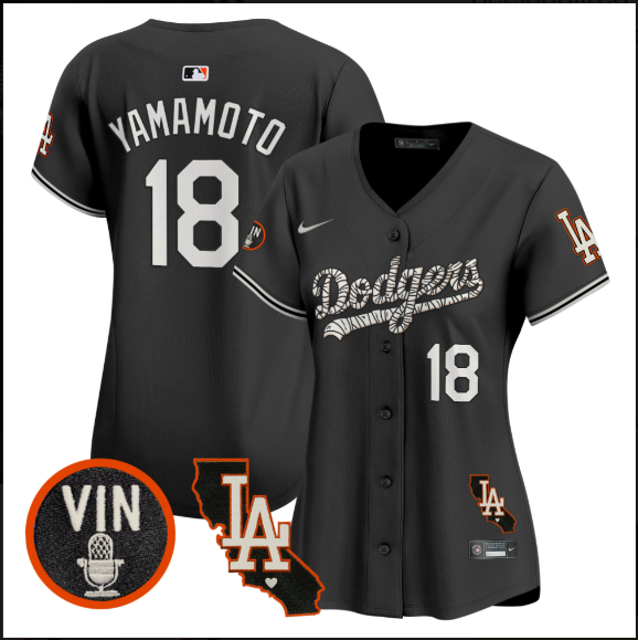 Women Los Angeles Dodgers #18 Yamamoto 2025 black Limited Stitched Jersey